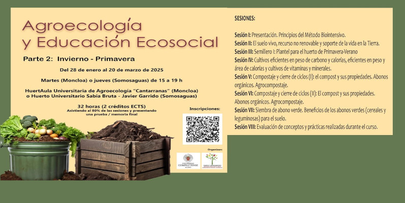 Curso: Agroecología y Educación Ecosocial .Enlace a información e inscripciones